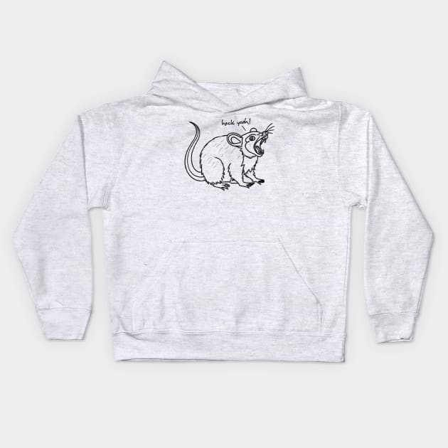 Heck Yeah Possum Lover Kids Hoodie by DankFutura